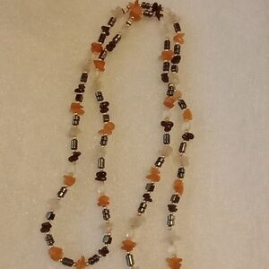 Hematite , Multi Chip Stones Necklace #856